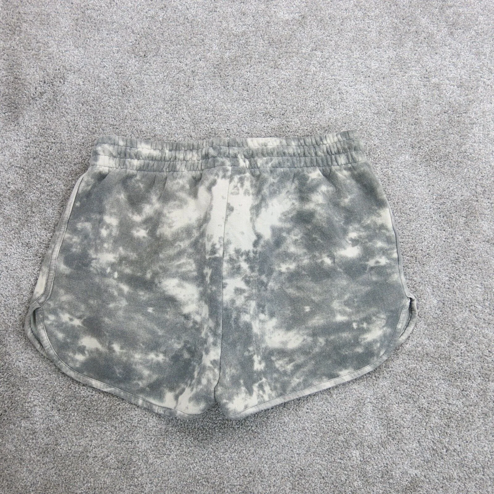 AC DC Womens Athletic Shorts Drawstring Running Training Tie Die Gray Size XL