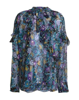 Anna Sui Women Blouse Blue XS INT