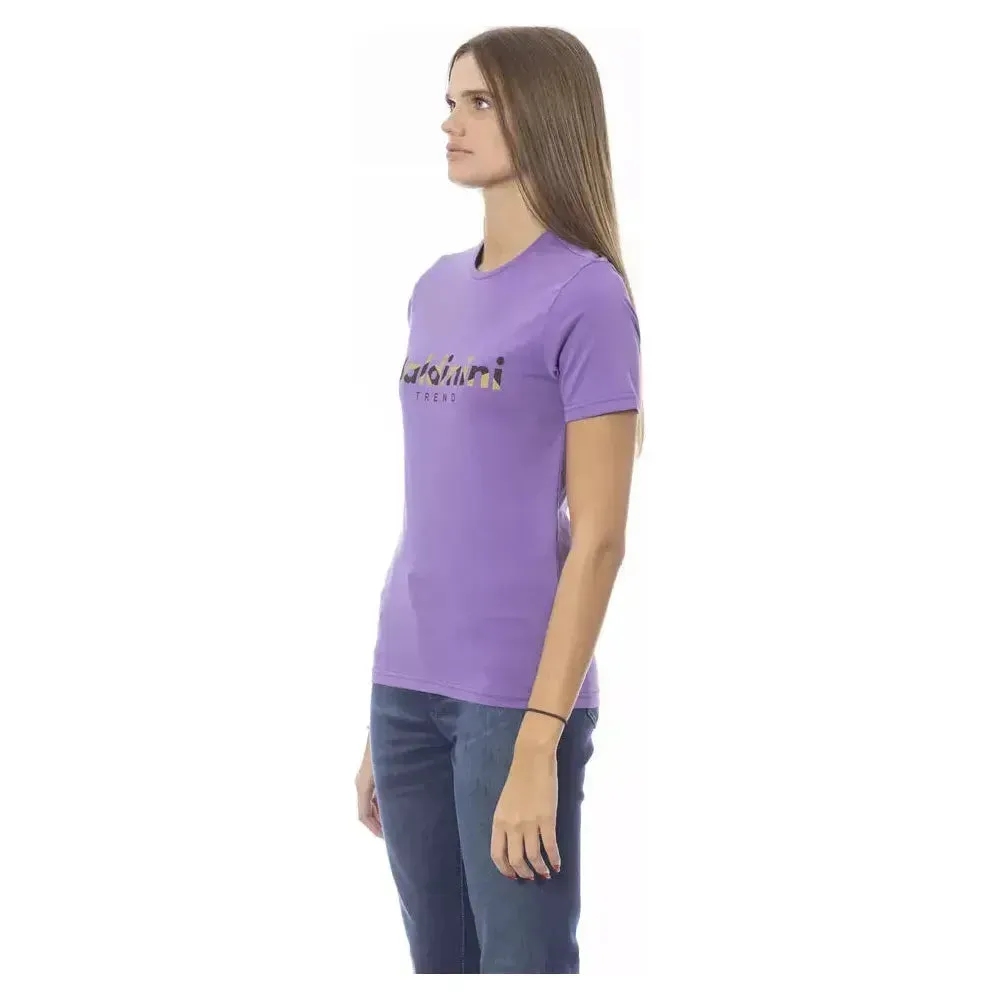 Baldinini Trend Purple Cotton Women T-Shirt