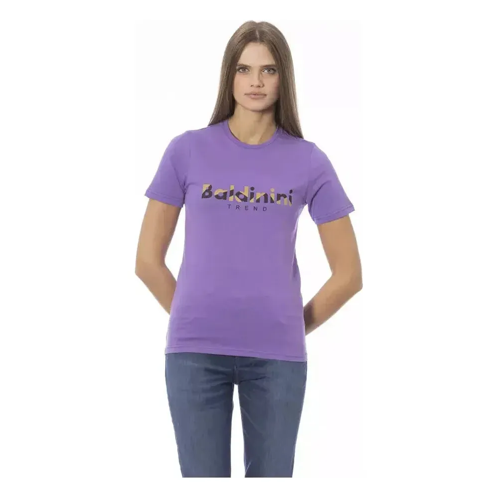 Baldinini Trend Purple Cotton Women T-Shirt