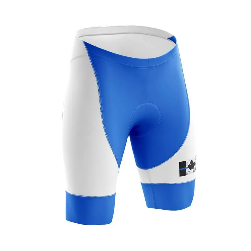 Canada Flag Blue Thin Line Shorts (Blue)