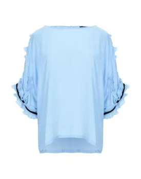 Cavalli Class Women Shirt Sky blue 4 UK