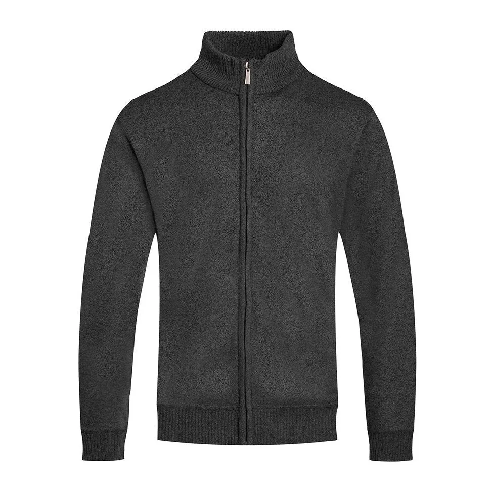 Charcoal Full Zip Sweater