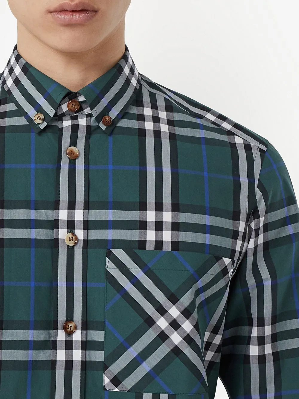 Check-Print Button-Down Shirt