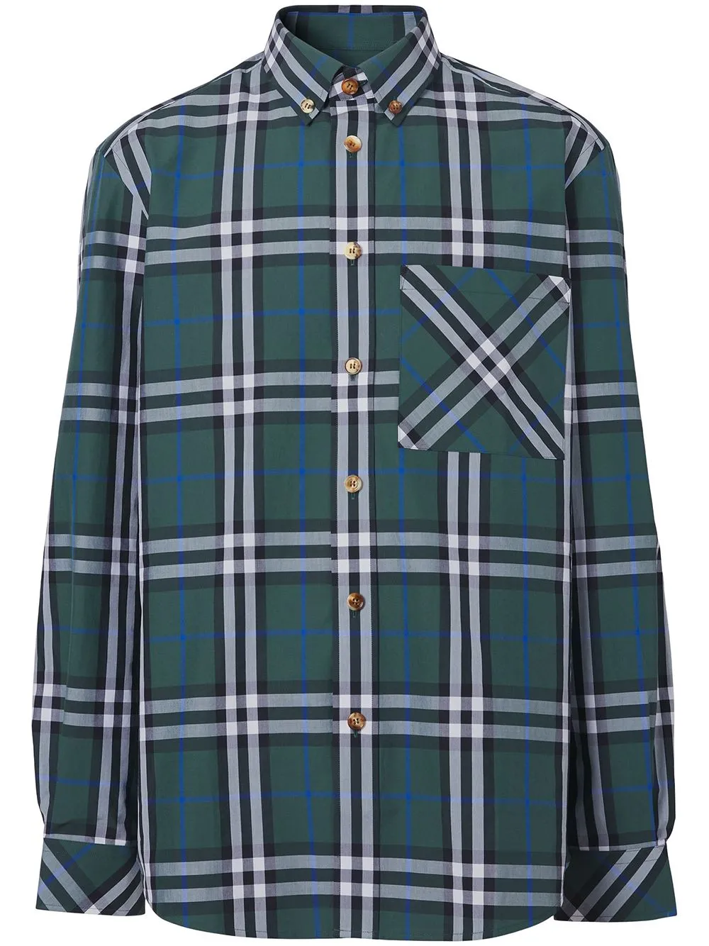 Check-Print Button-Down Shirt