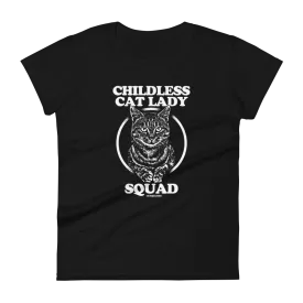 CHILDLESS CAT LADY SQUAD Women's Fitted Shirt