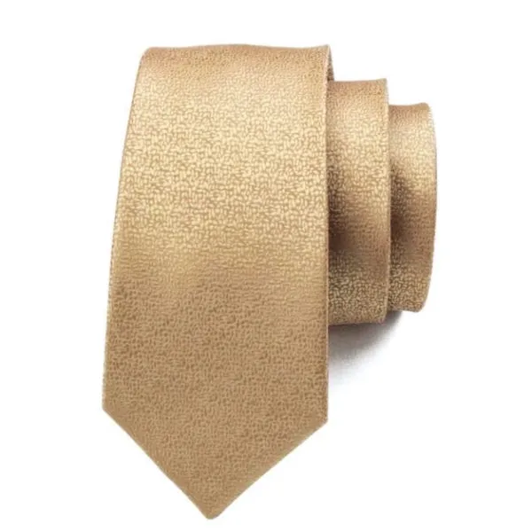 Classy Men Gold Static Noise Silk Tie