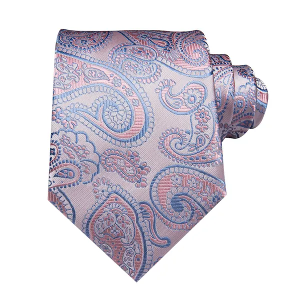 Classy Men Lavender Purple Paisley Silk Tie