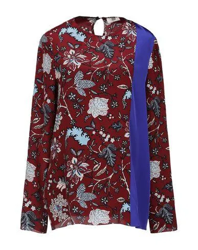 Diane Von Furstenberg Women Blouse Maroon 8 UK