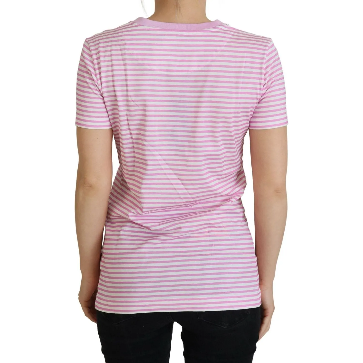 Dolce & Gabbana Exclusive Striped Love Affair Cotton Tee