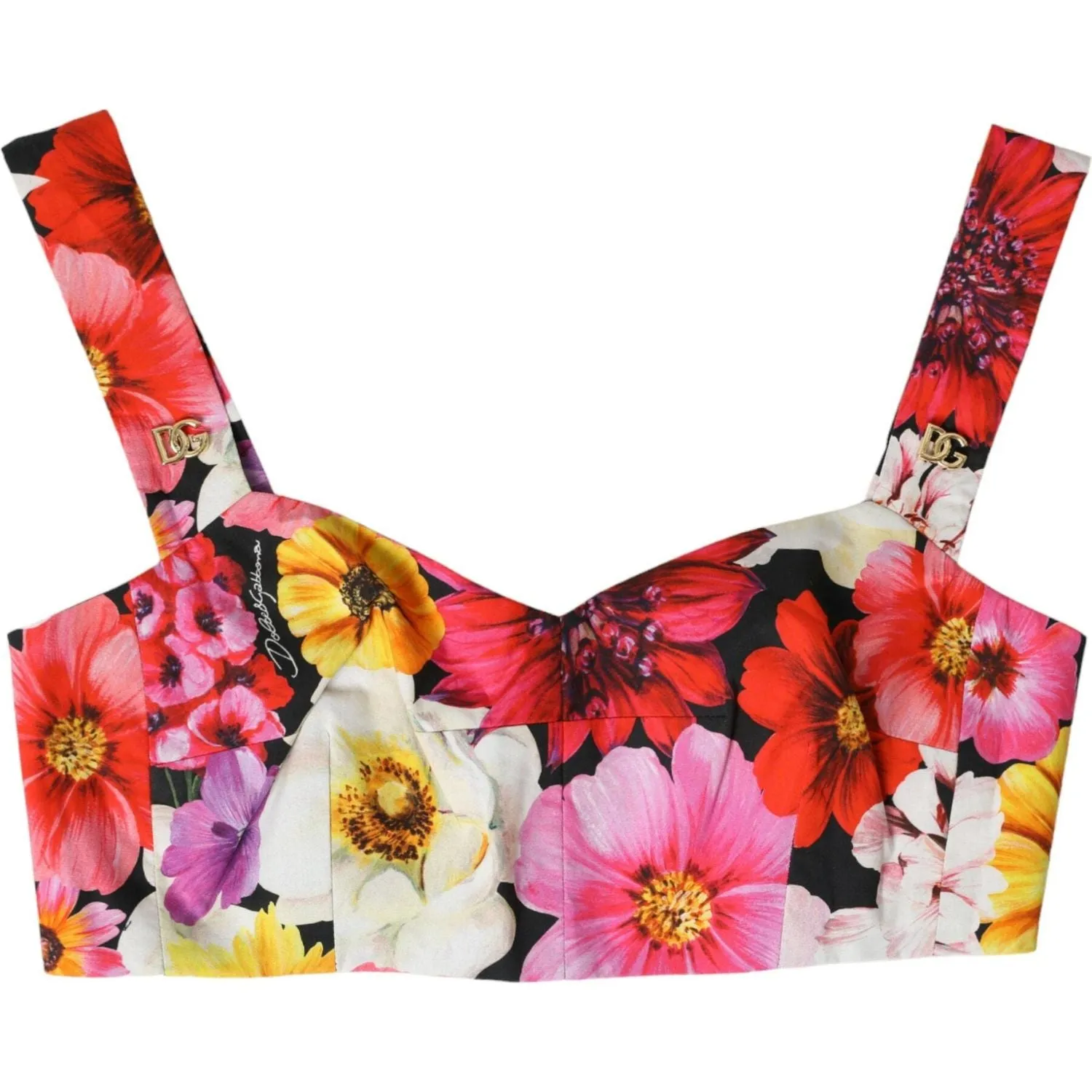 Dolce & Gabbana Exquisite Floral Bustier Crop Top