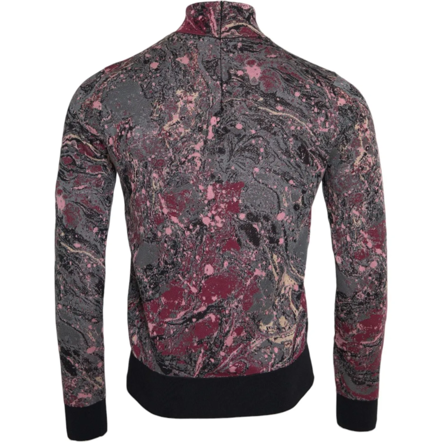 Dolce & Gabbana Multicolor Graphic Turtle Neck Men Sweater