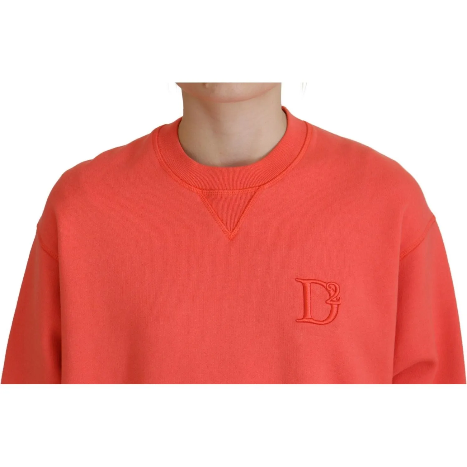 Dsquared² Pink Logo Embroidery Women Long Sleeve Sweater