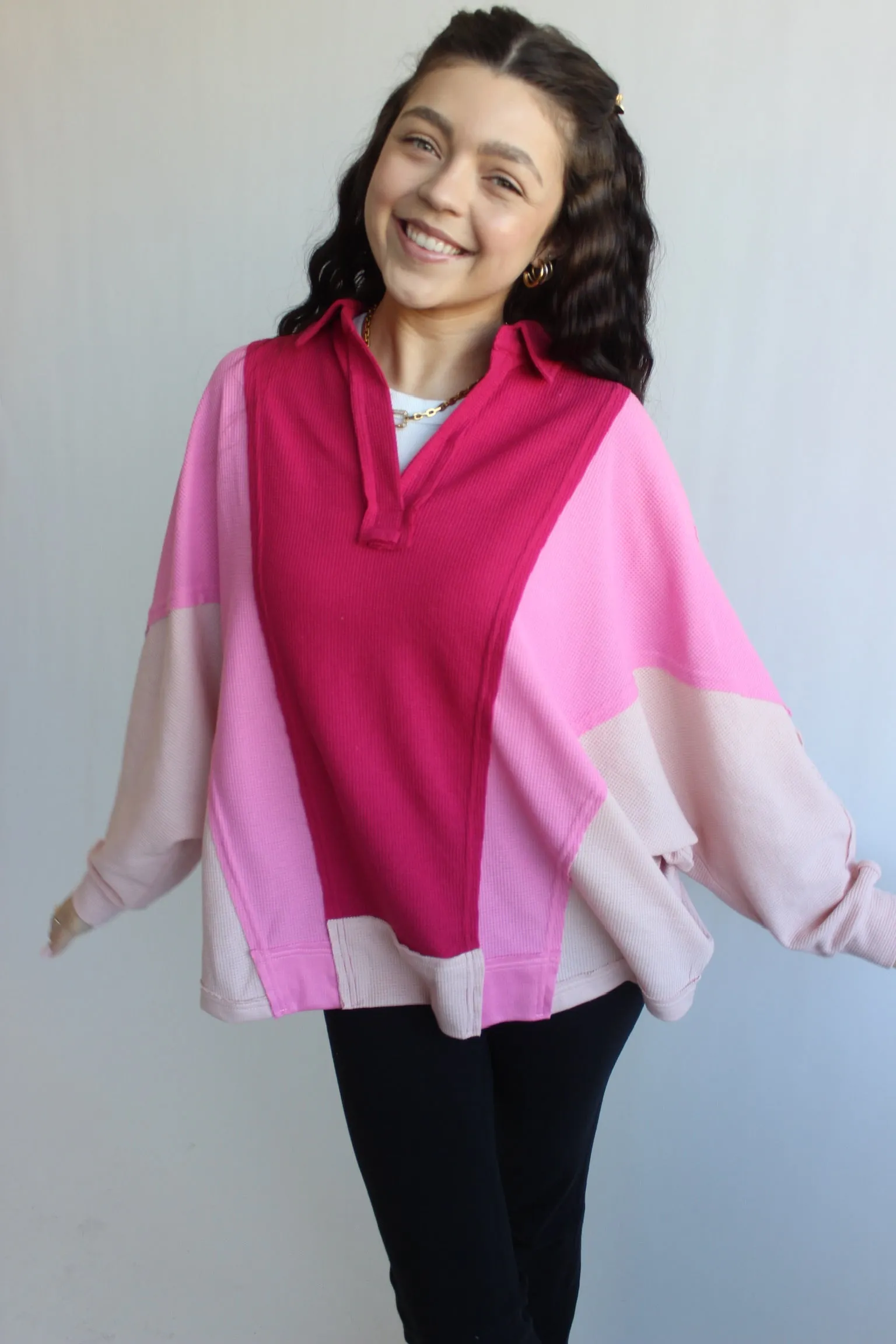 Evie Colorblock Oversized Top