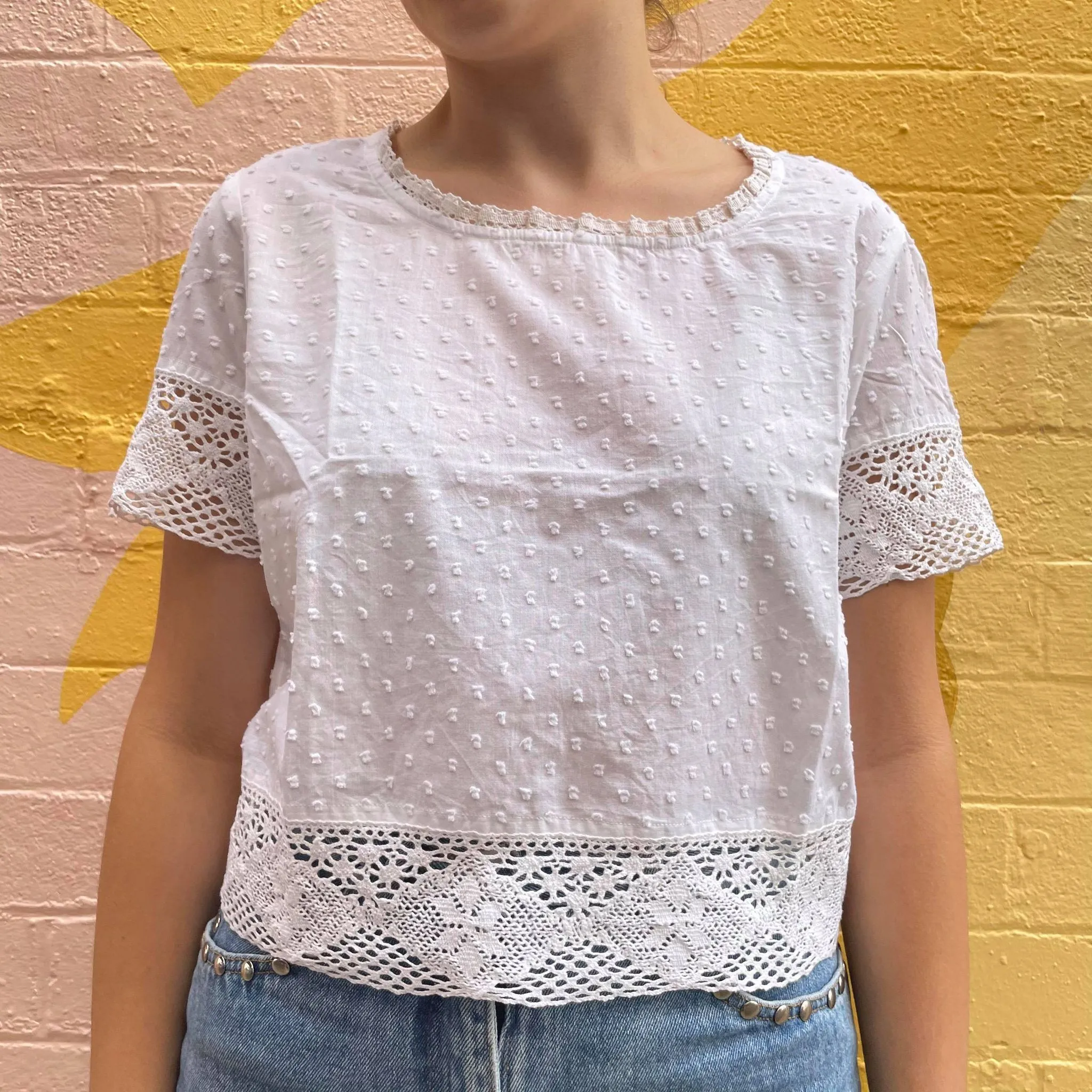 Fair Trade Embroidery Peasant Box Top