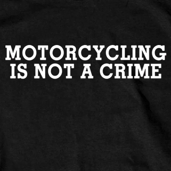 Hot Leathers GSB360 Men’s ‘Motorcycling Is Not A Crime Shirt’ Black