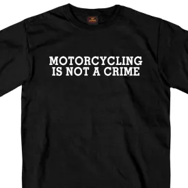 Hot Leathers GSB360 Men’s ‘Motorcycling Is Not A Crime Shirt’ Black