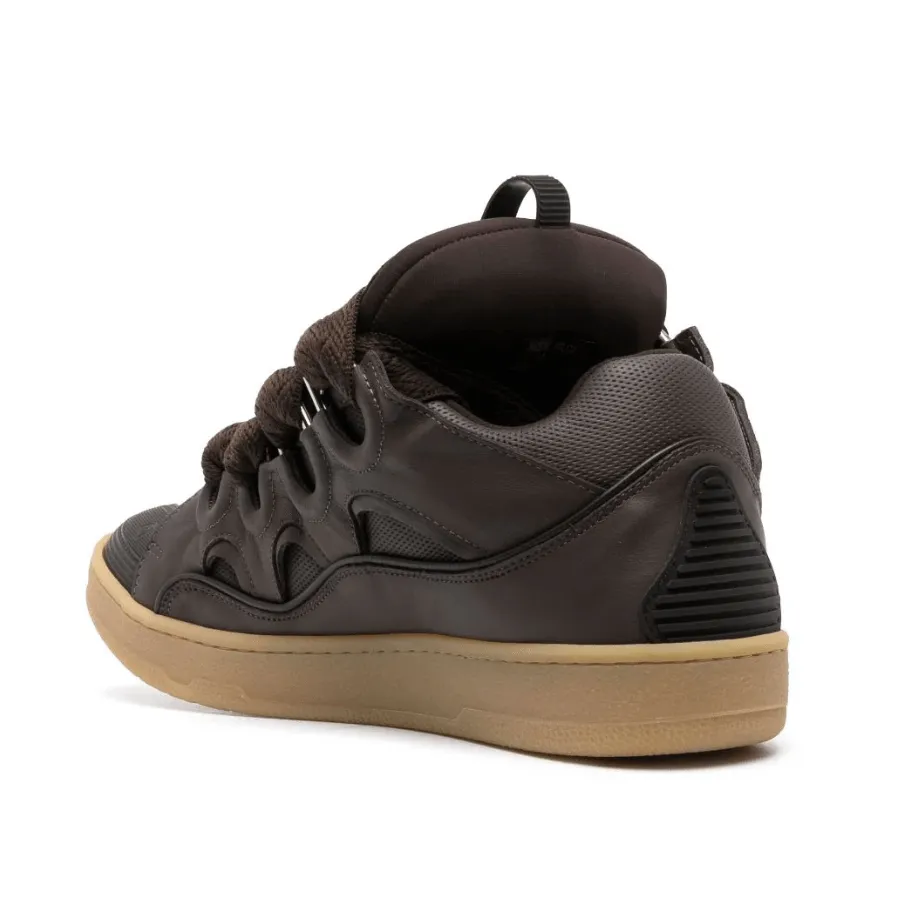 Lanvin Leather Curb Sneaker Brown (Gum Bottom)