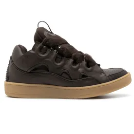 Lanvin Leather Curb Sneaker Brown (Gum Bottom)