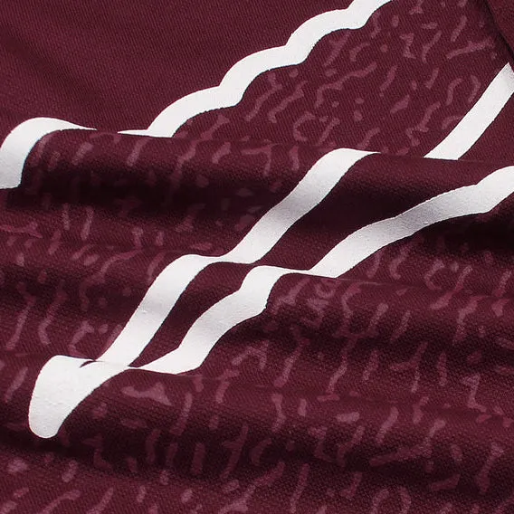 LC - Men 'Burgundy' Lacoste Logo Printed Polo LC886