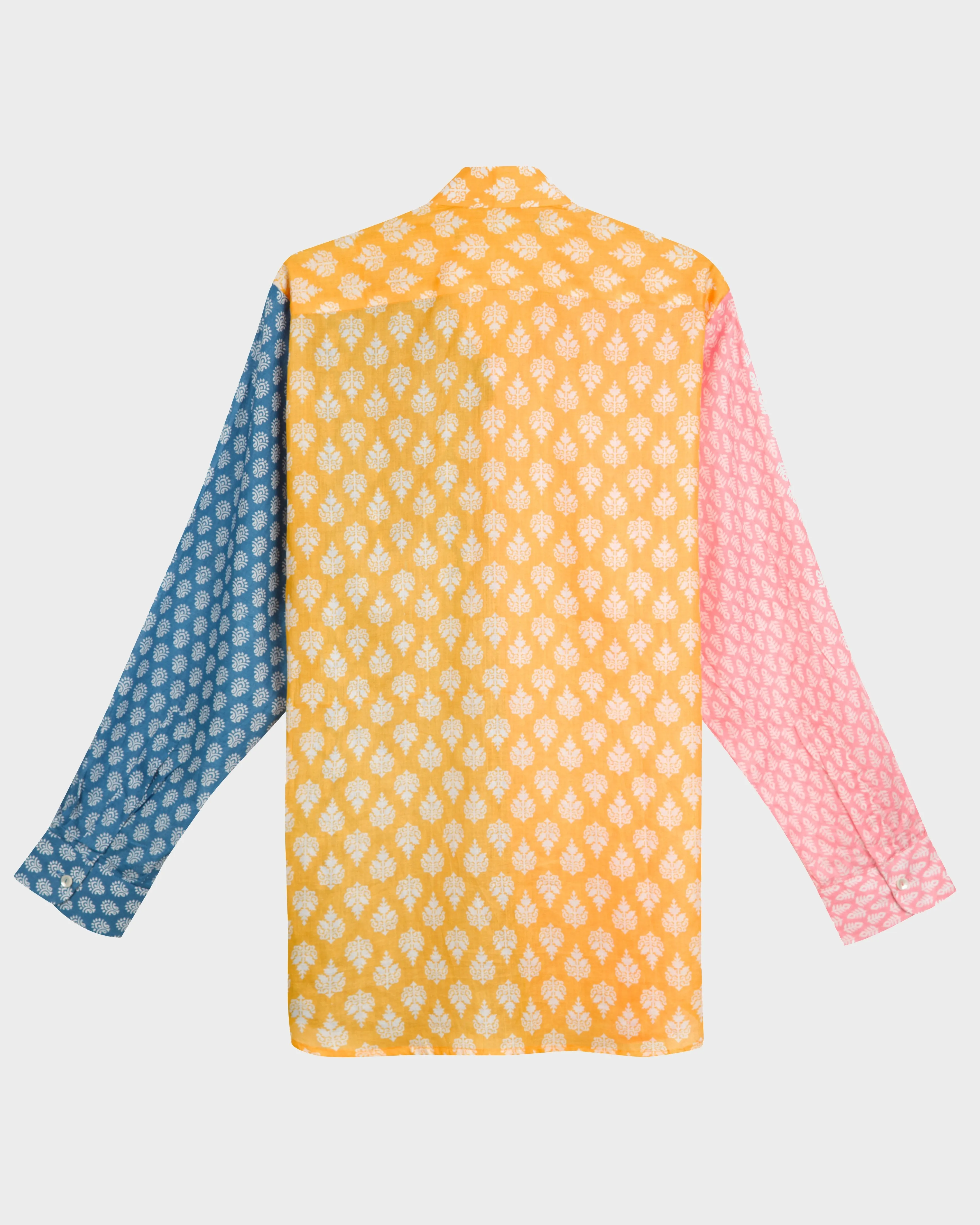 MAASAI II SHIRT IN BLUE, PINK AND YELLOW