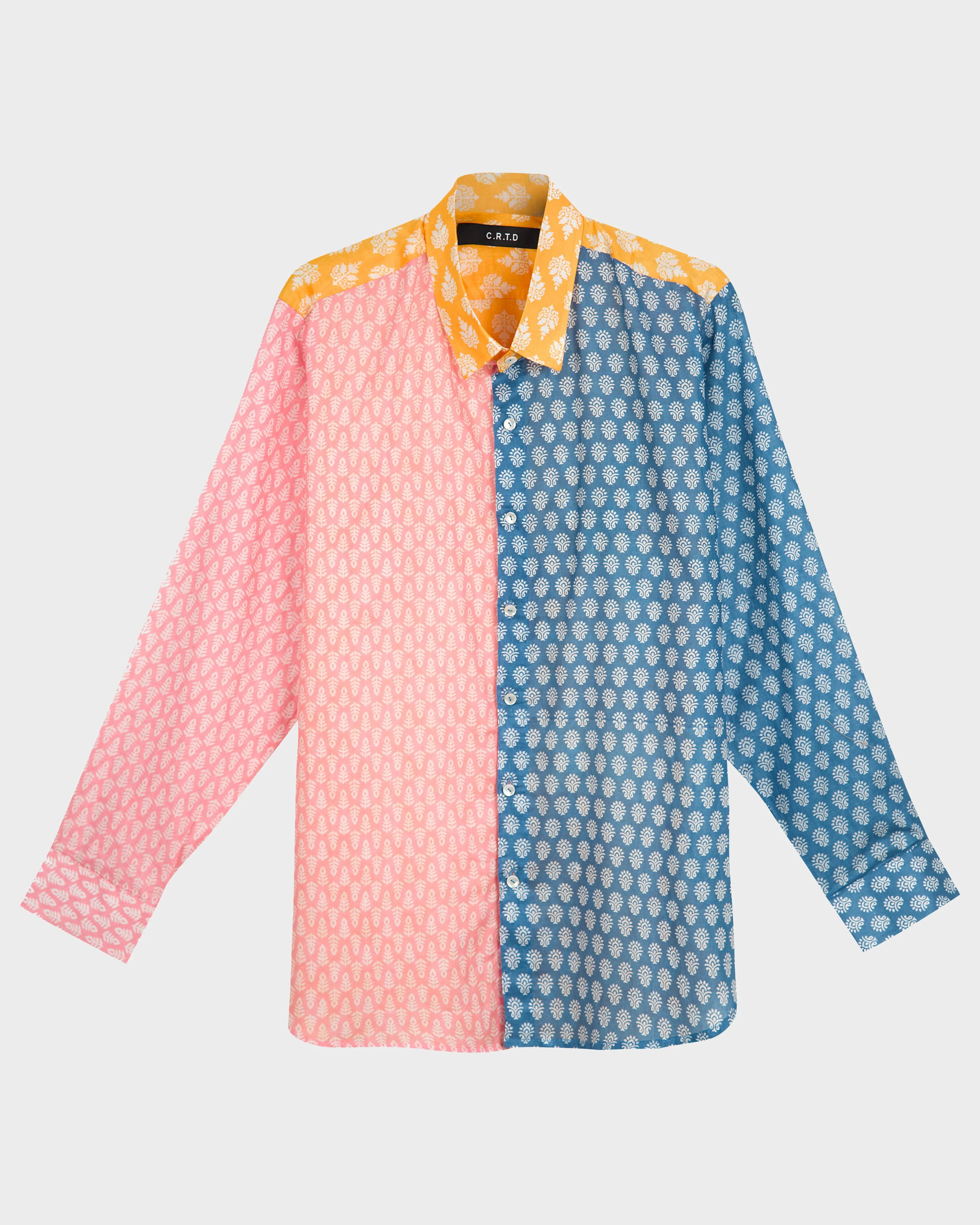 MAASAI II SHIRT IN BLUE, PINK AND YELLOW