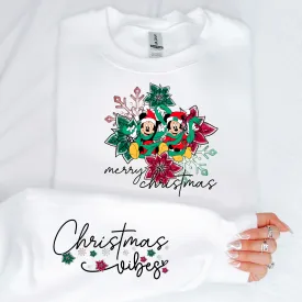 Magical Mouse Christmas Sweatshirt Crewneck with Sleeve Design