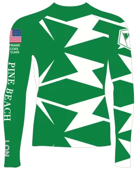 MEN TECH-TEE TOP LONG SLEEVE GREEN | PINE BEACH YACHT CLUB | PSNLZ'D