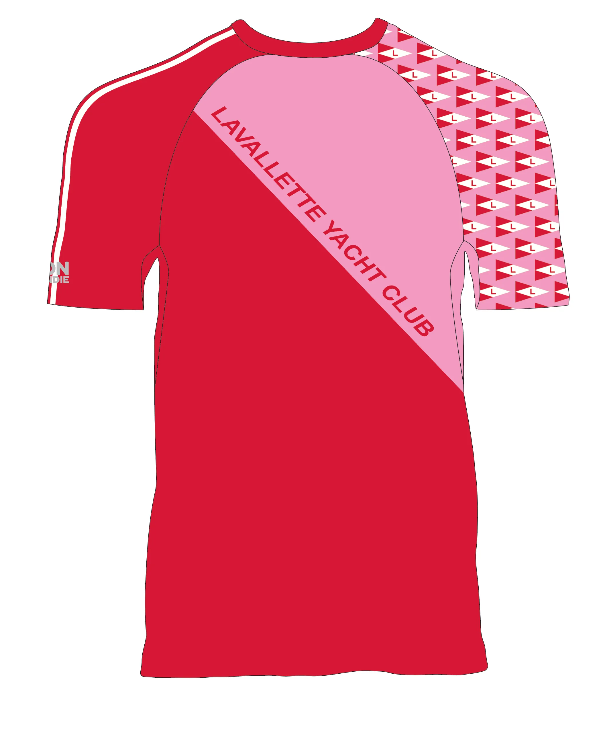 MEN TECH-TEE TOP SHORT SLEEVE PINK | LAVALLETTE YC