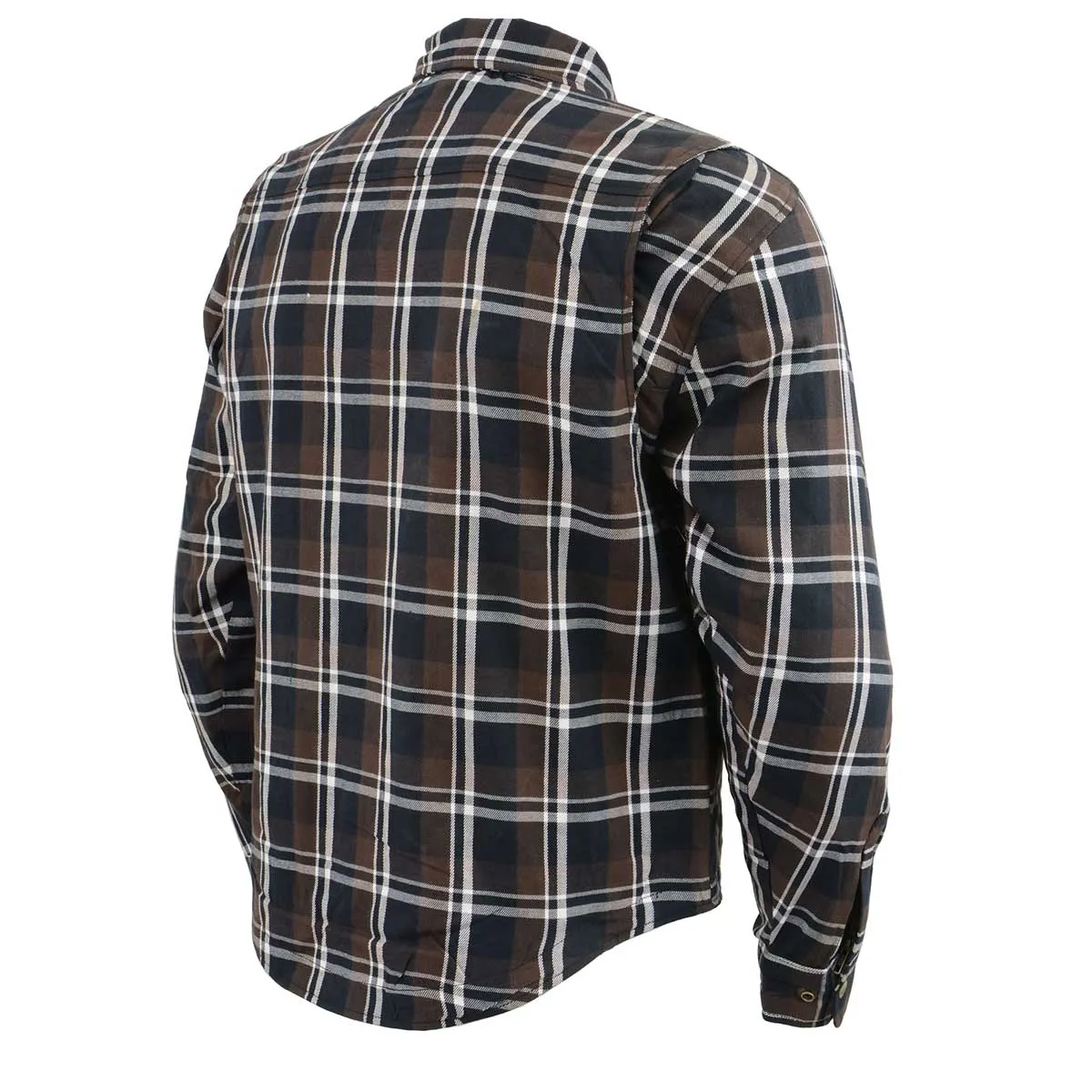 Milwaukee Leather MPM1643 Men's Plaid Flannel Biker Shirt with CE