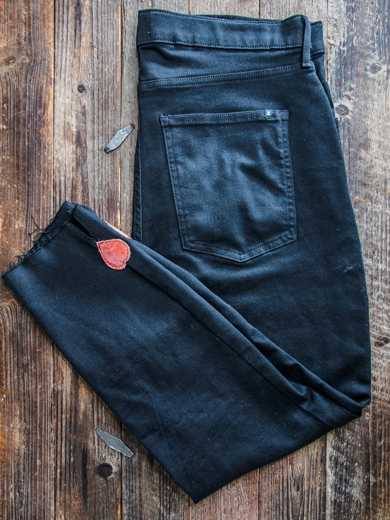 Patchwork Denim | 34 Waist (18s) | LIKE NEW Everlane ORGANIC crop jeans | The Krista Flower Denim | #3