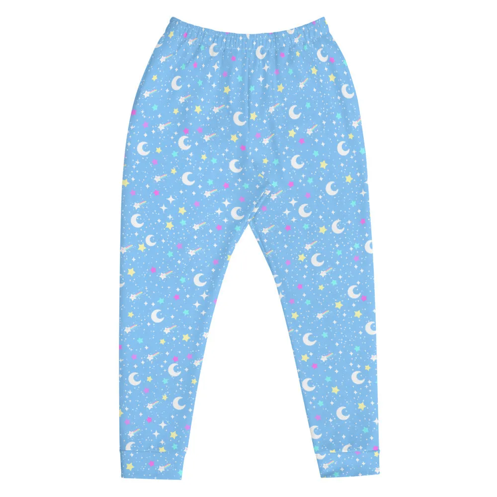 Starry Glitter Blue Men's Joggers