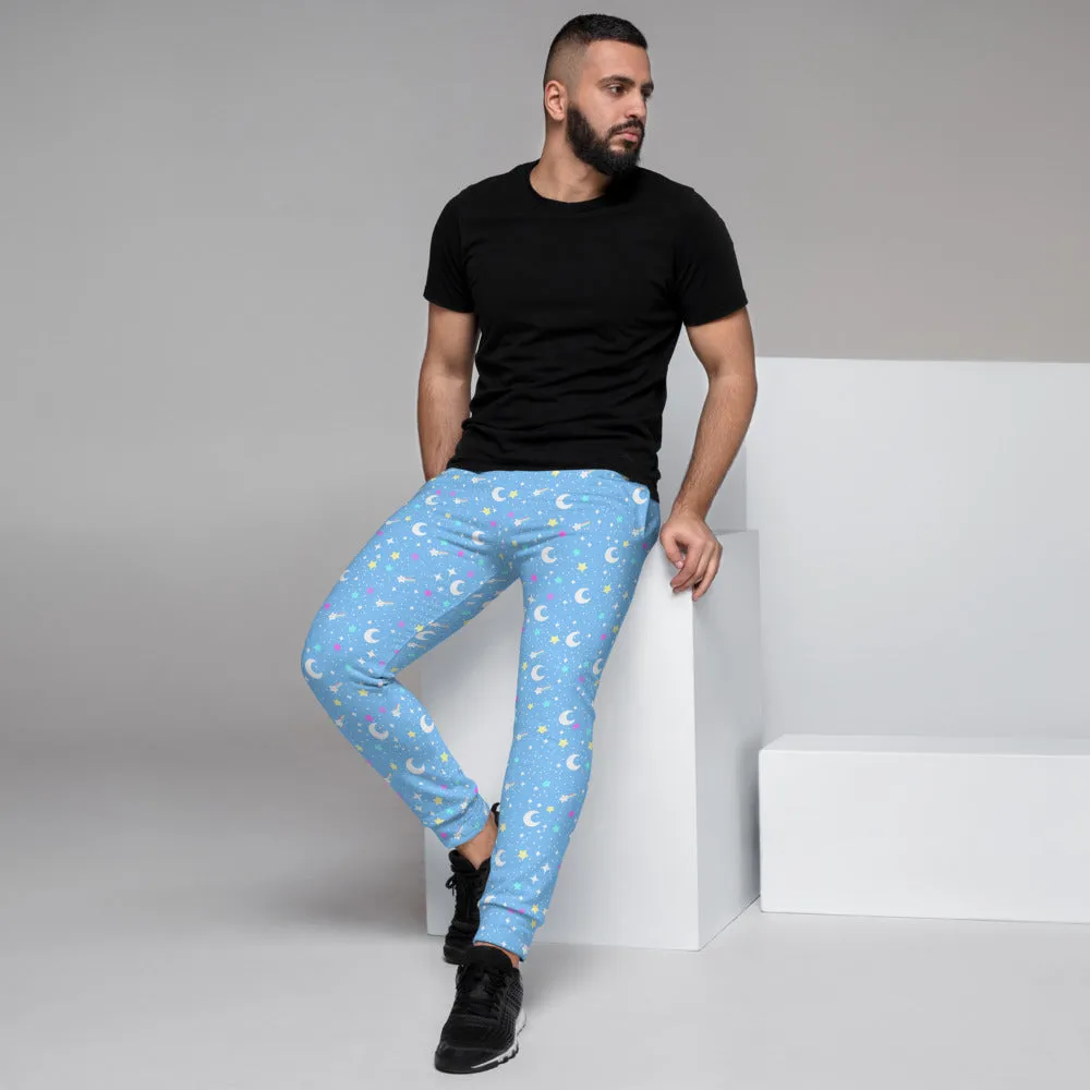 Starry Glitter Blue Men's Joggers