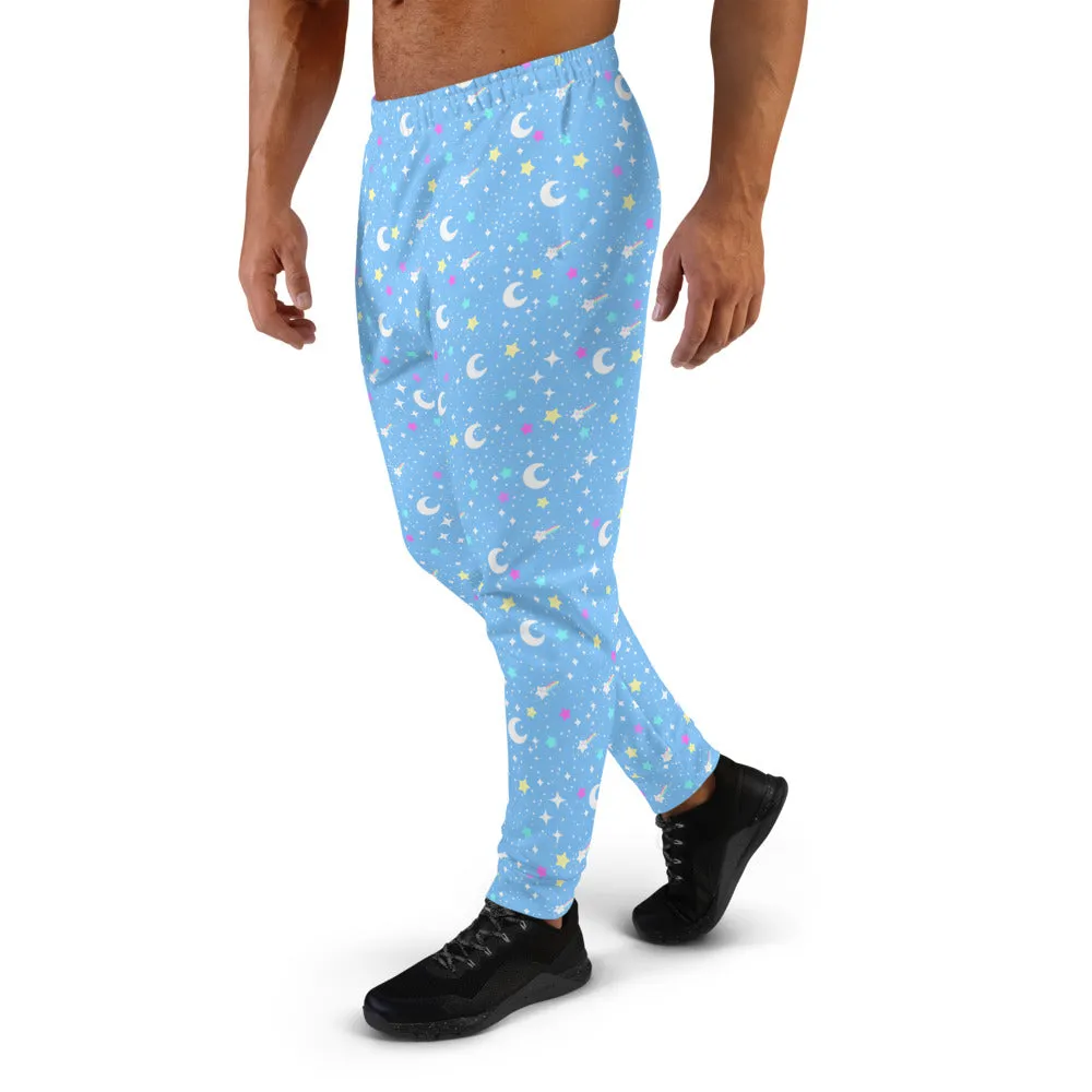 Starry Glitter Blue Men's Joggers