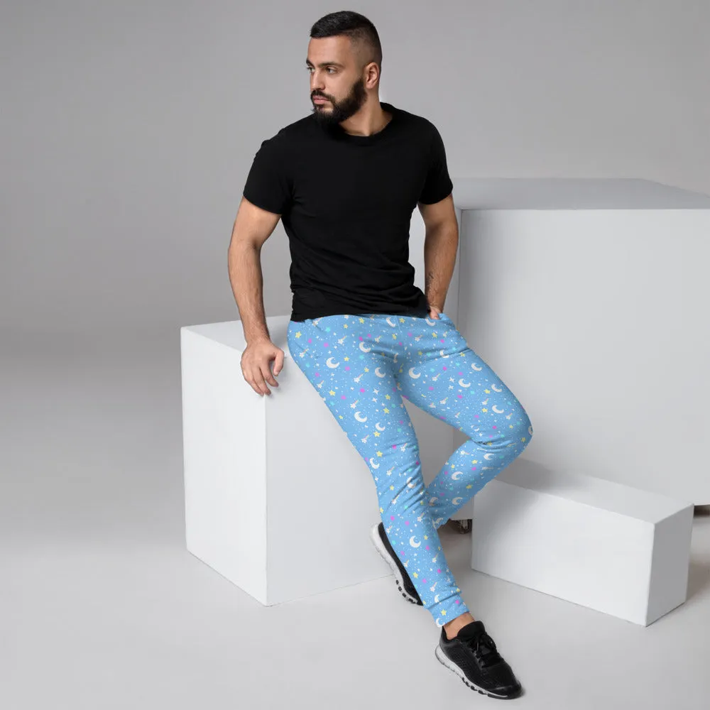 Starry Glitter Blue Men's Joggers