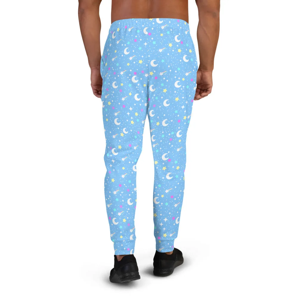 Starry Glitter Blue Men's Joggers