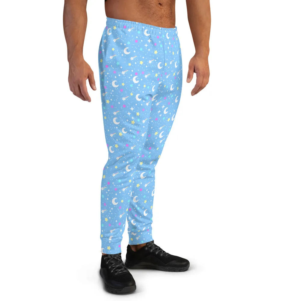 Starry Glitter Blue Men's Joggers