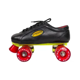 STRAUSS Gripper Skating Shoes | Fixed Body Roller Skates | Shoe Skate with PVC Wheel |Ideal for Boys, Girls and Kids |Suitable for All Skill Level | Ideal for Kids (6-7 Years), Size-12,(Red/Black)