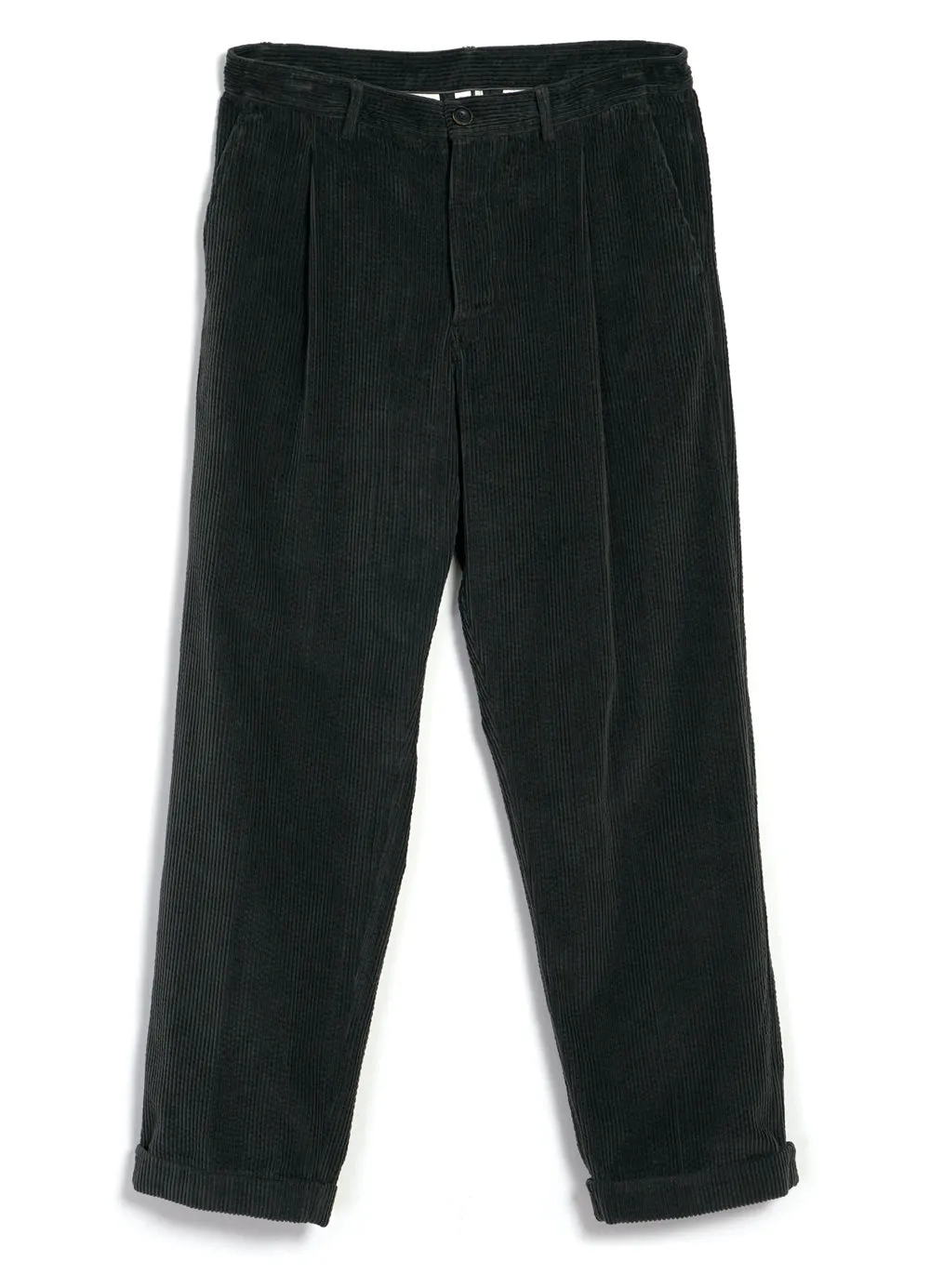 SUNE Elephant Cord Pleated Wide Cut Trousers | Olive Taupe