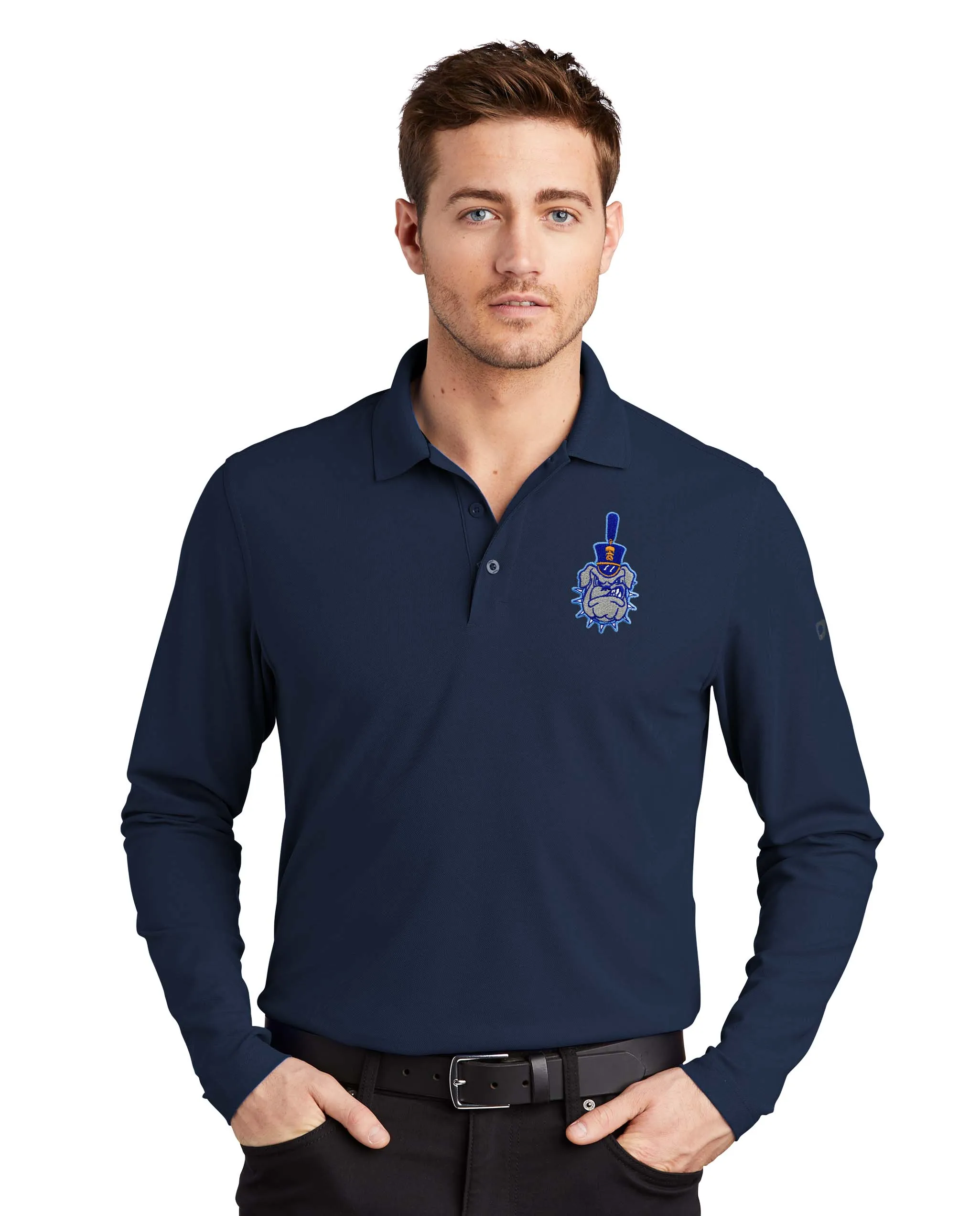 The Citadel, Spike, OGIO Men's Long Sleeve Embroidery Polo Shirt