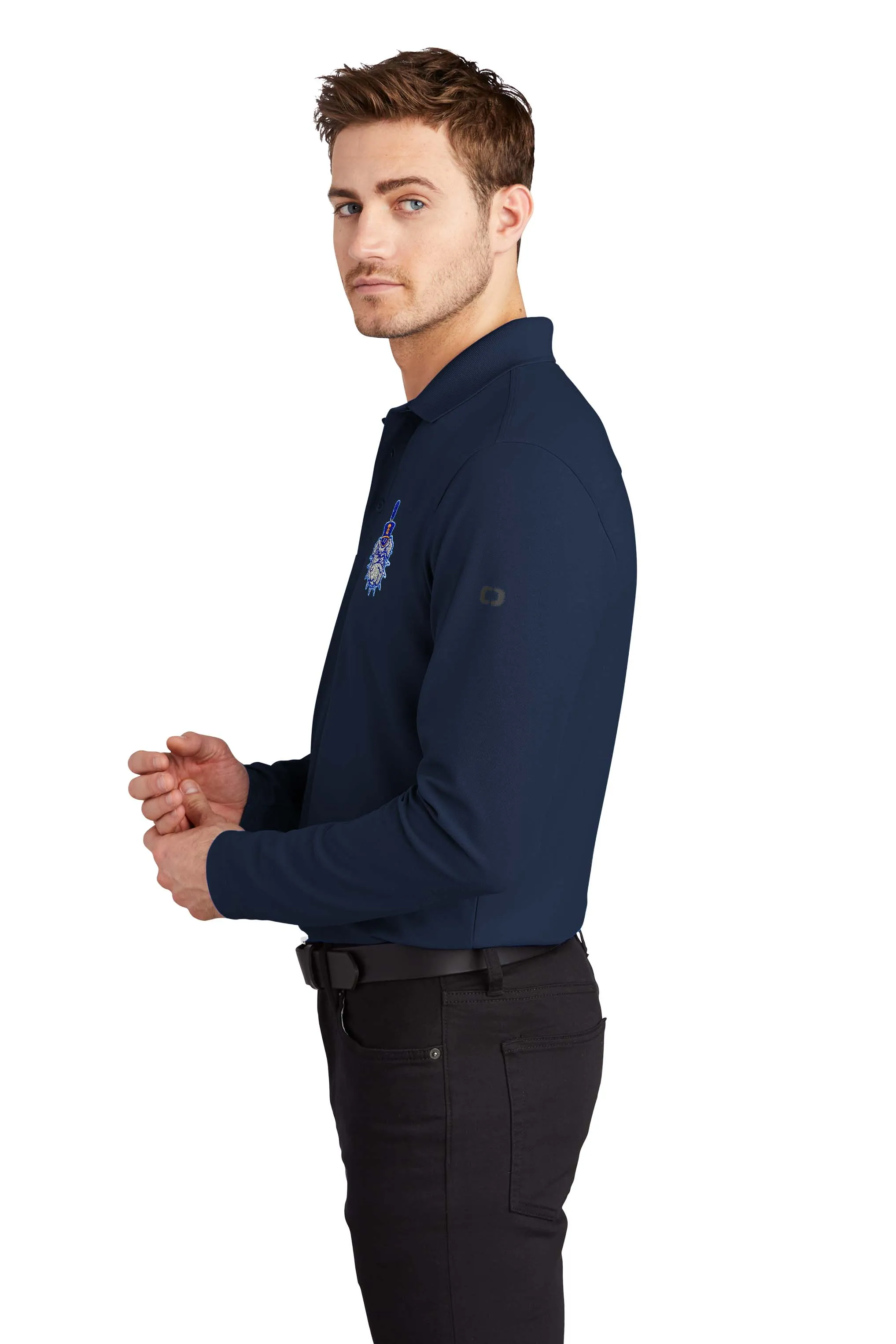 The Citadel, Spike, OGIO Men's Long Sleeve Embroidery Polo Shirt