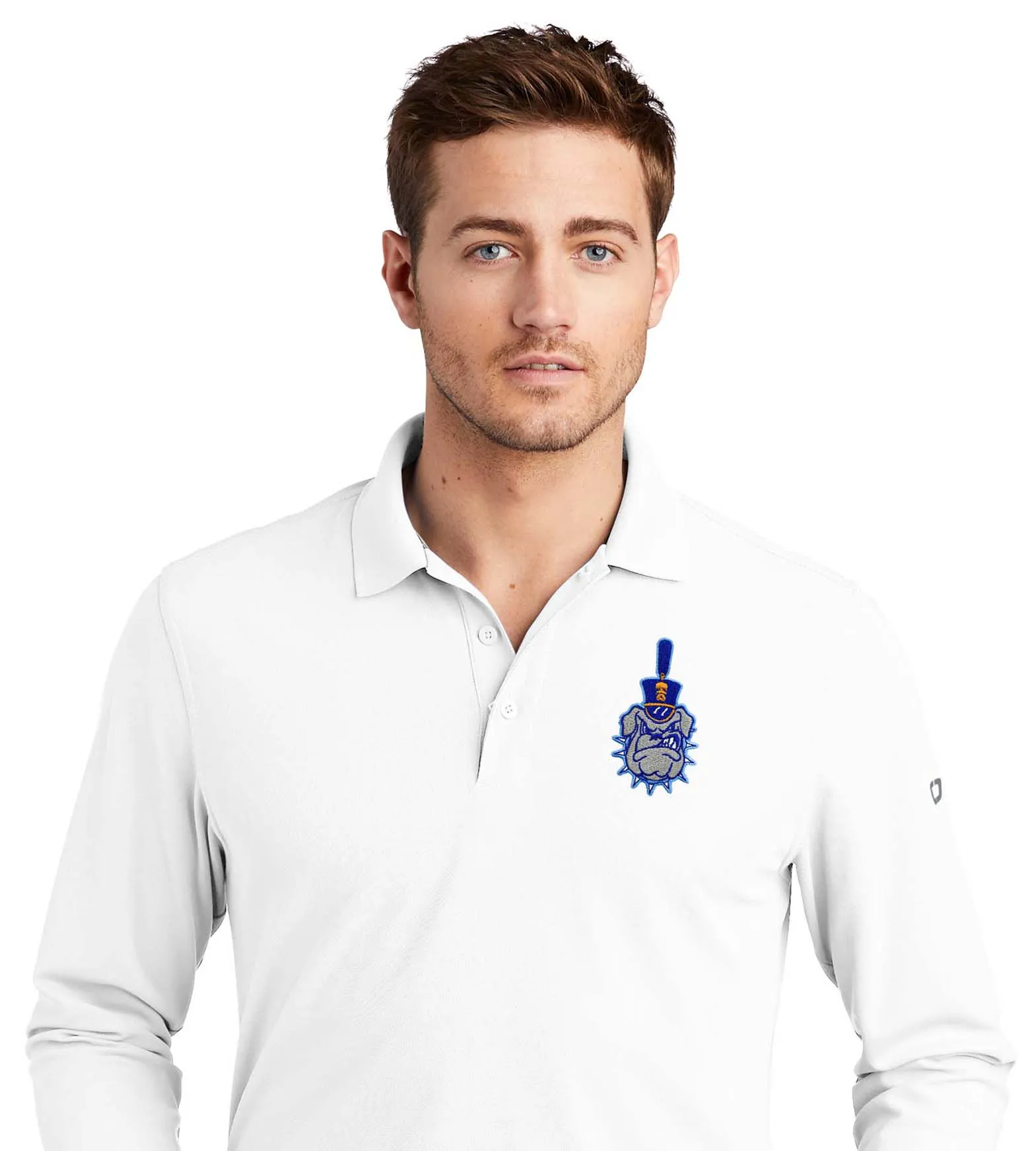 The Citadel, Spike, OGIO Men's Long Sleeve Embroidery Polo Shirt