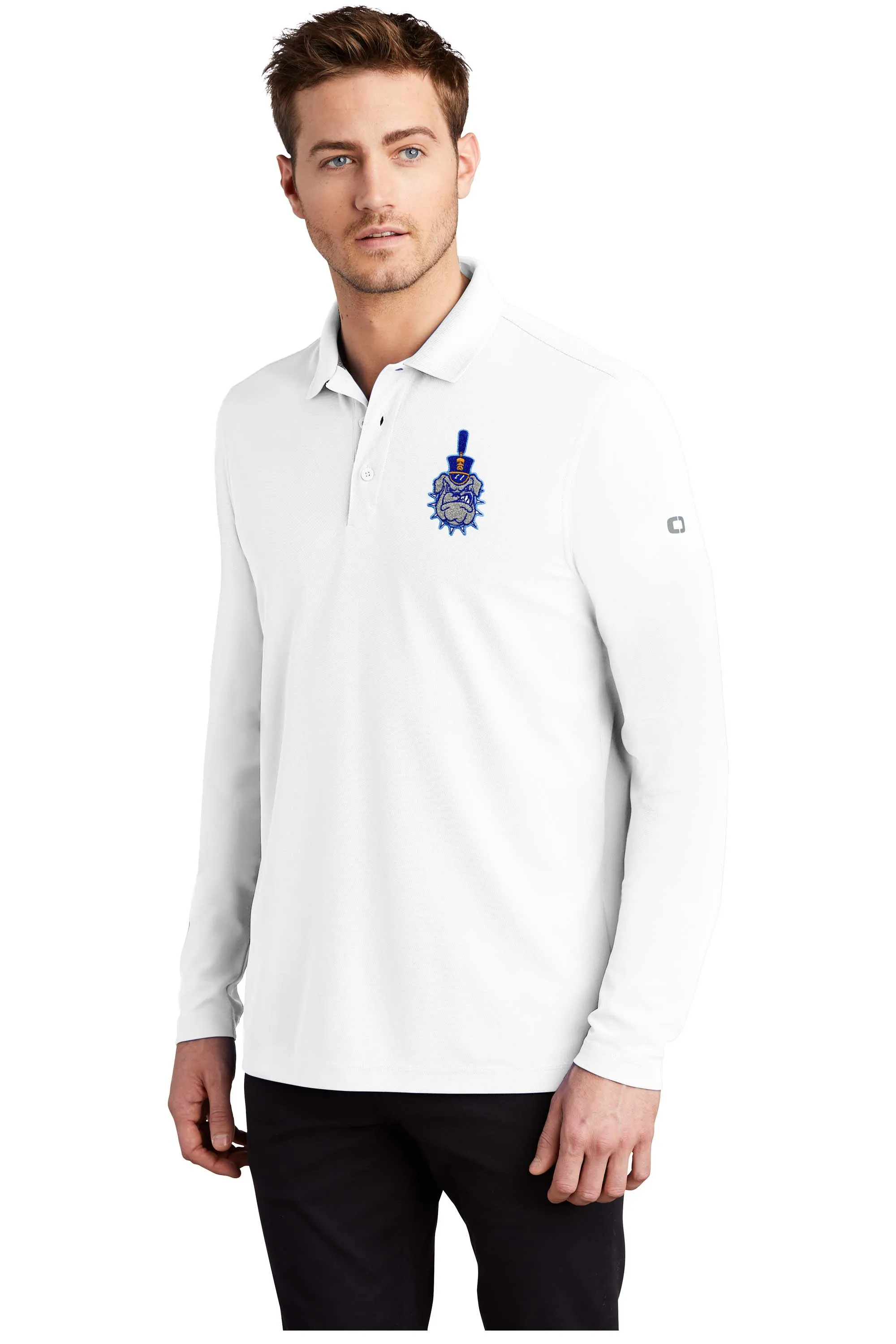 The Citadel, Spike, OGIO Men's Long Sleeve Embroidery Polo Shirt