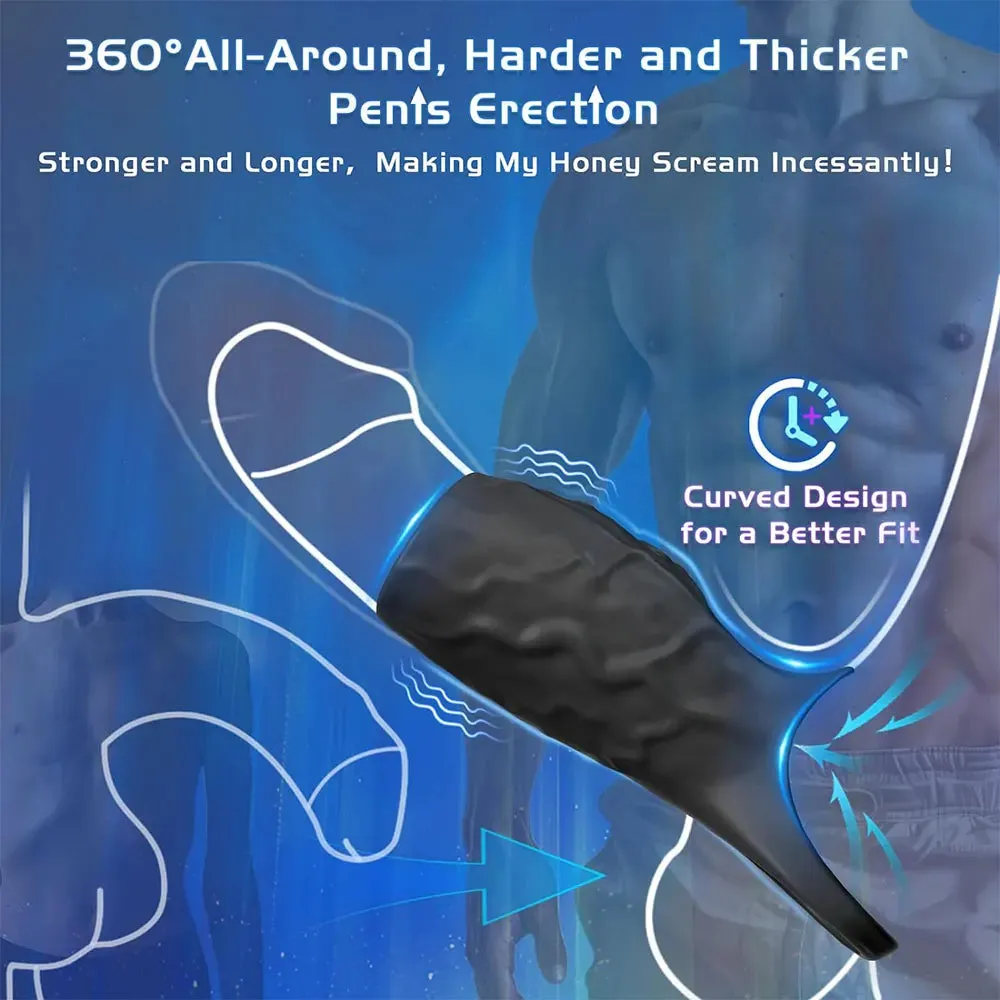 Vibrating Penis Sleeve Cock Ring for Men G-Spot & P-Spot Stimulation | Male Sex Devices, Sext Toys, and Penis Sleeve Vibrator