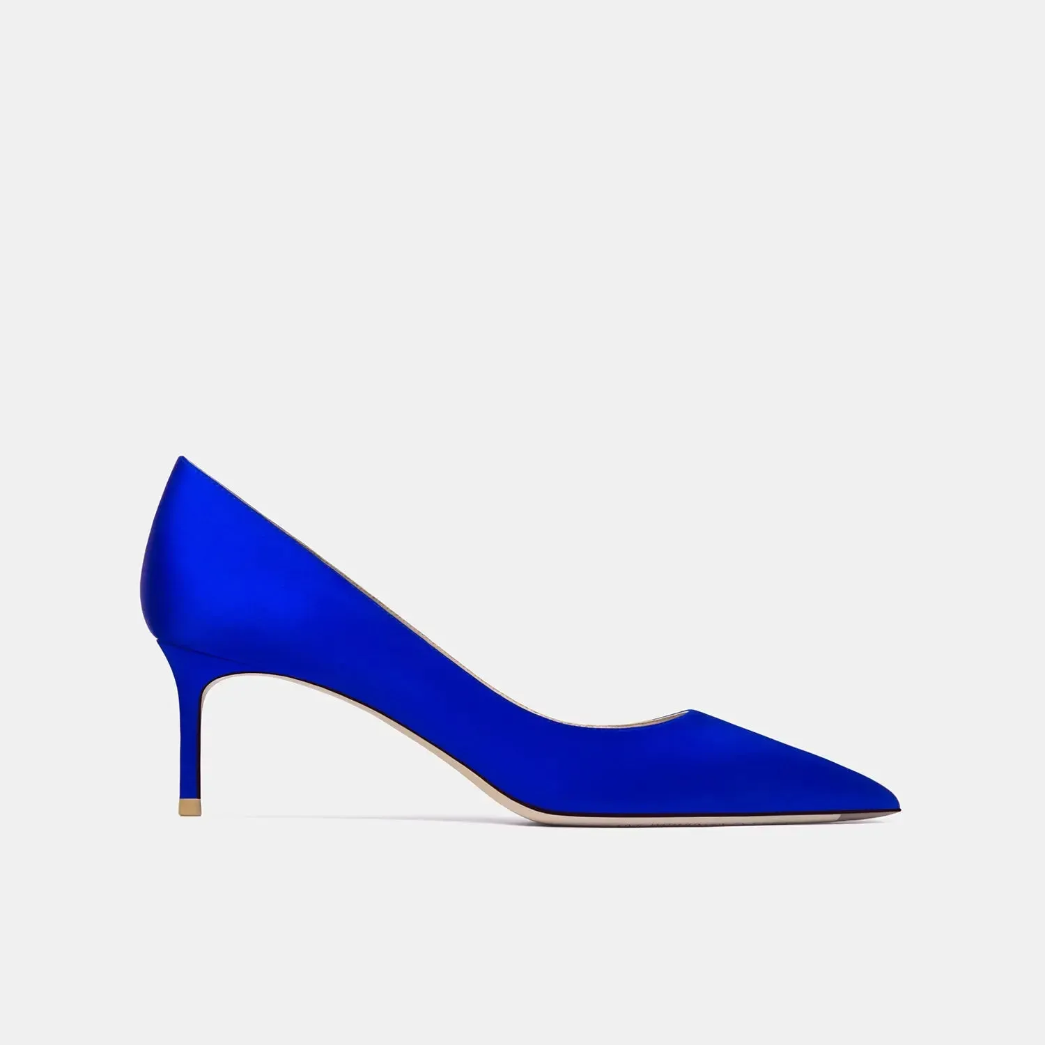 Wafa Blue Satin Heels