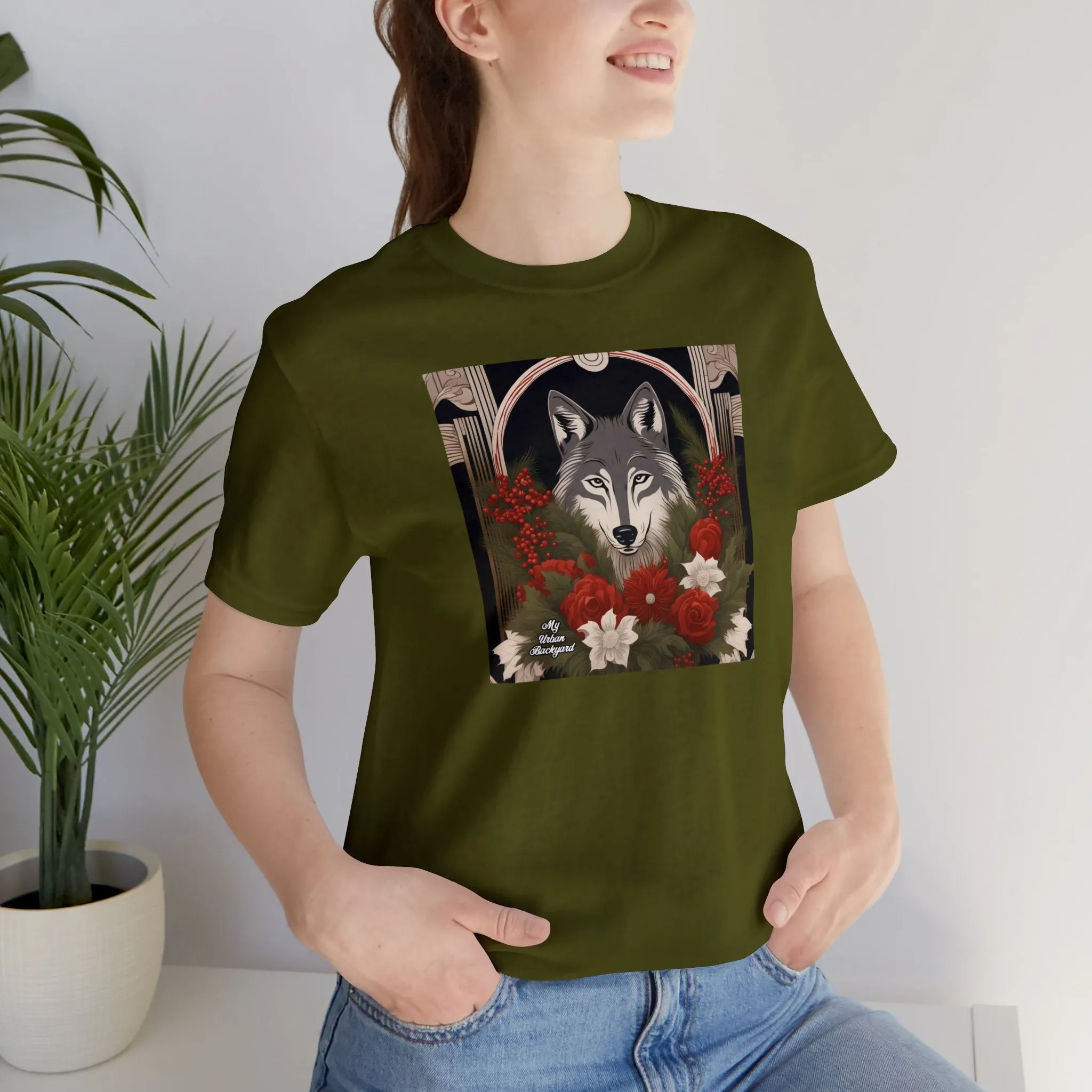 Winter Wolf, Soft 100% Jersey Cotton T-Shirt, Unisex, Short Sleeve, Retail Fit