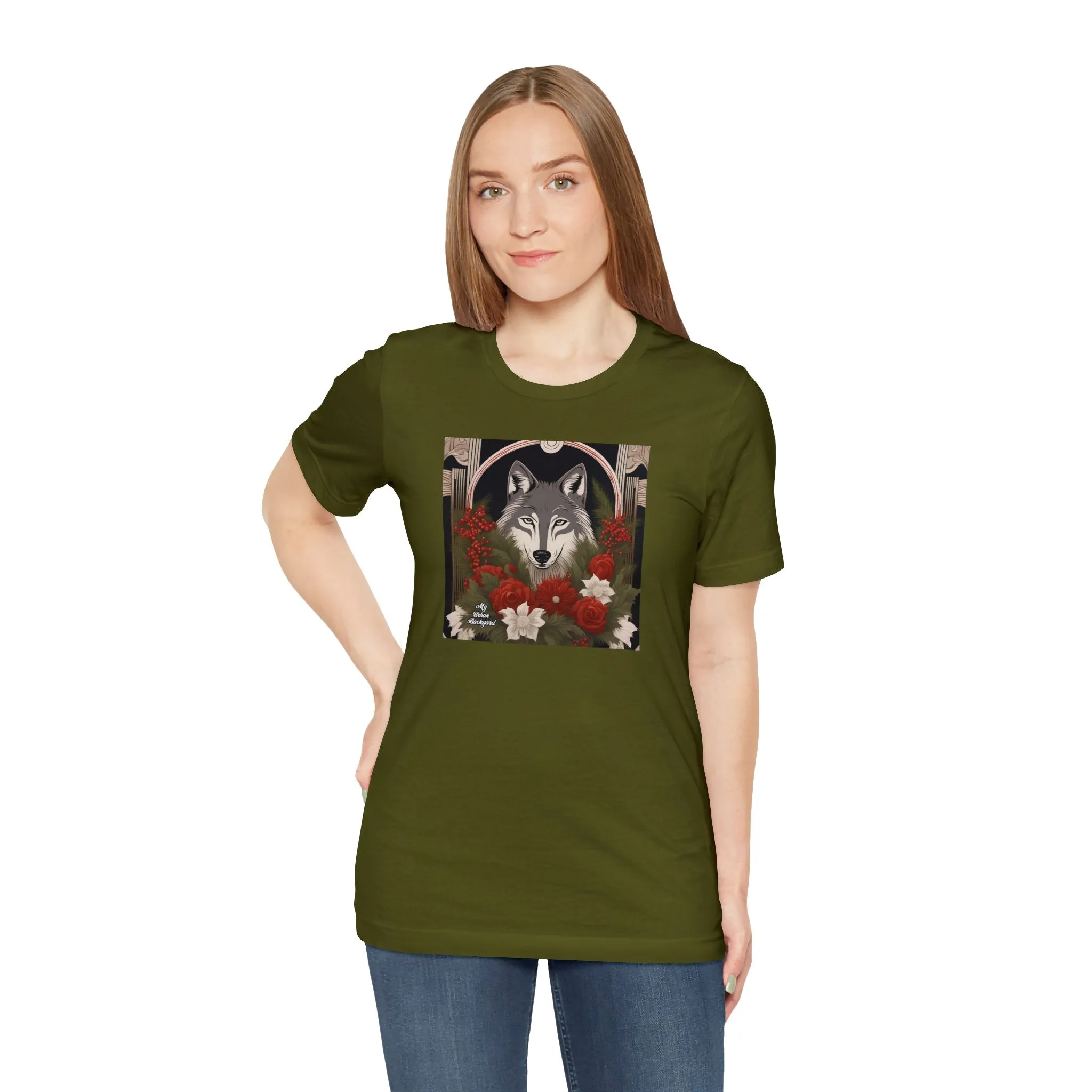 Winter Wolf, Soft 100% Jersey Cotton T-Shirt, Unisex, Short Sleeve, Retail Fit