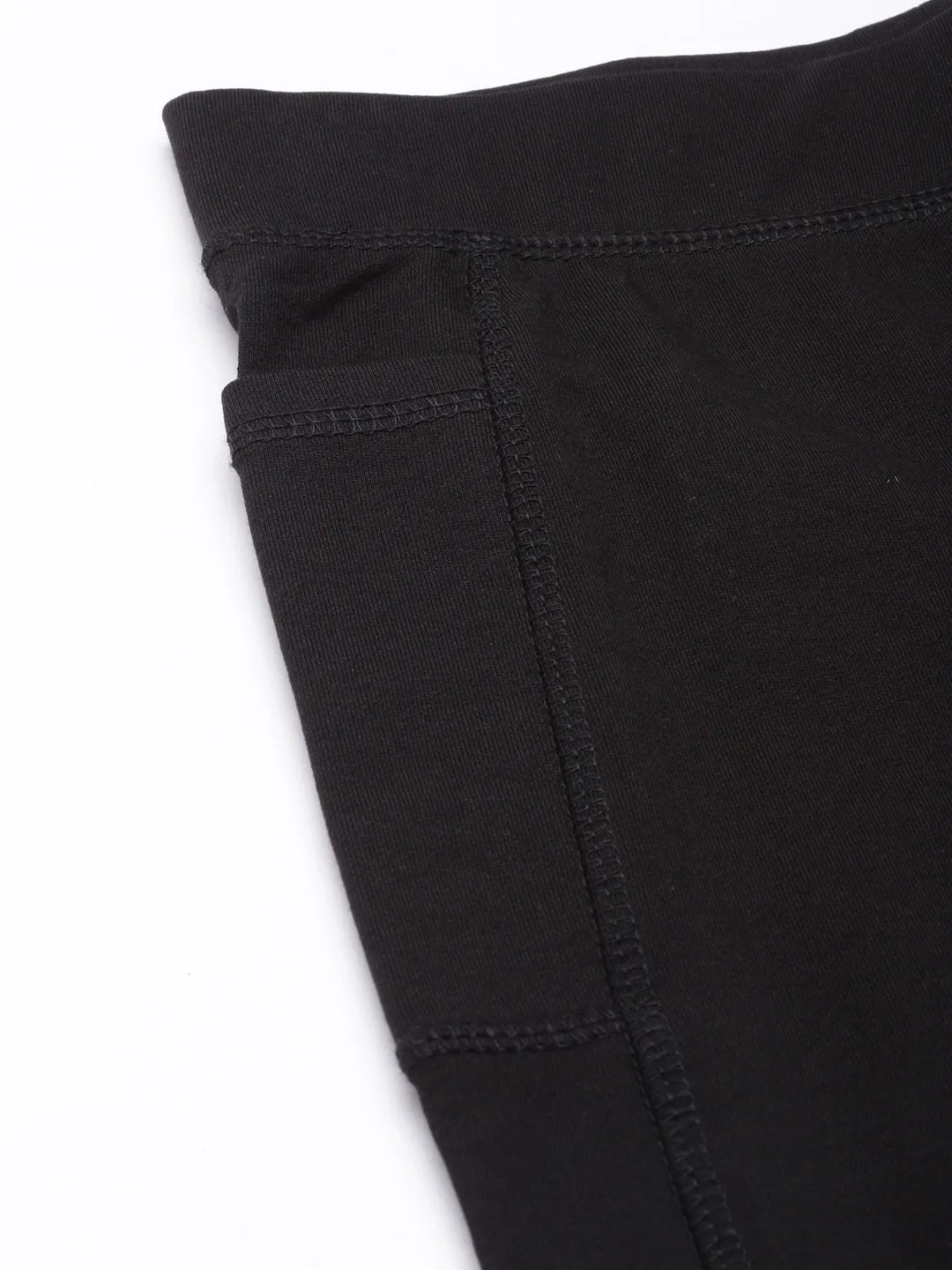 Women Solid Slim Fit Black Track Pant