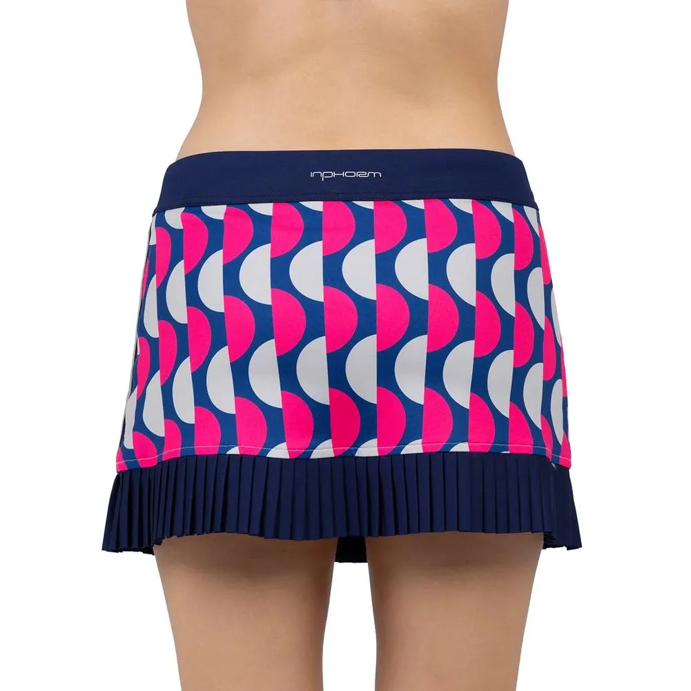 Women`s Audrey 13.5 Inch Tennis Skort Geo Print and Ink