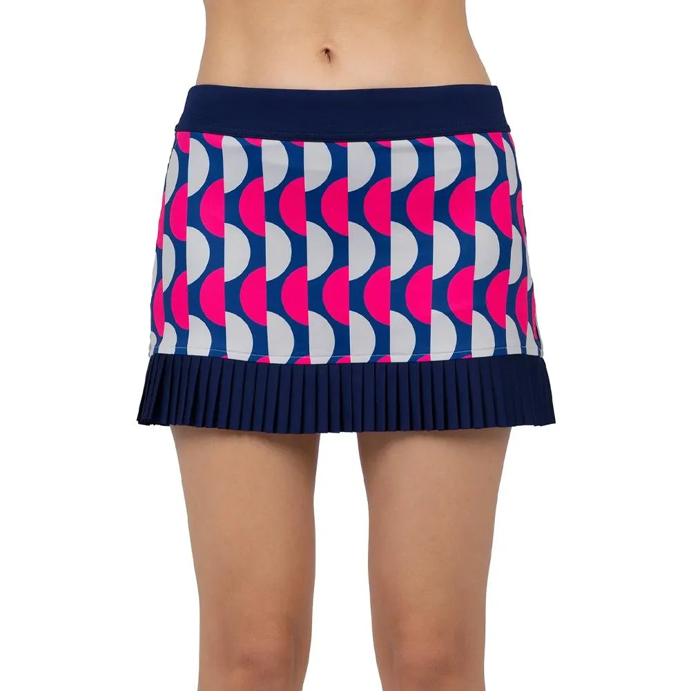 Women`s Audrey 13.5 Inch Tennis Skort Geo Print and Ink